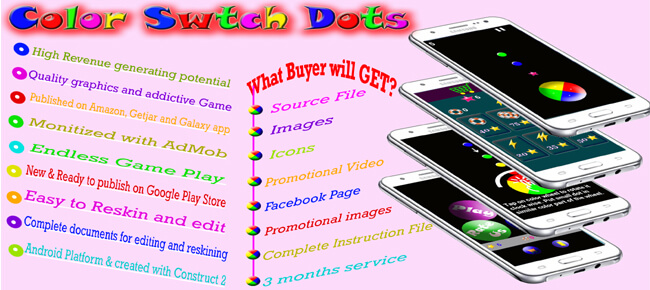 Buy Color Switch Dots Android source code - Sell My App