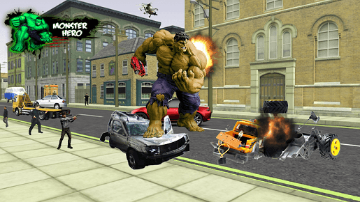 Monster Hero : Incredible Hulk Super Hero VS Monster City Rampage