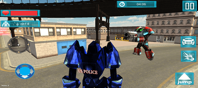 Play US Police Car Real Robot Transform